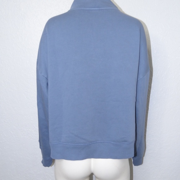 Victoria Secret Sweater Pink Size XL Soft Fleece Sweater Blue Half Zip - Picture 6 of 7